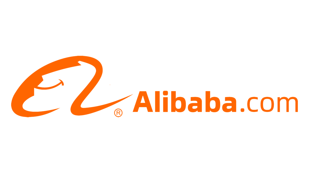 This picture shows the logo of Alibaba.com